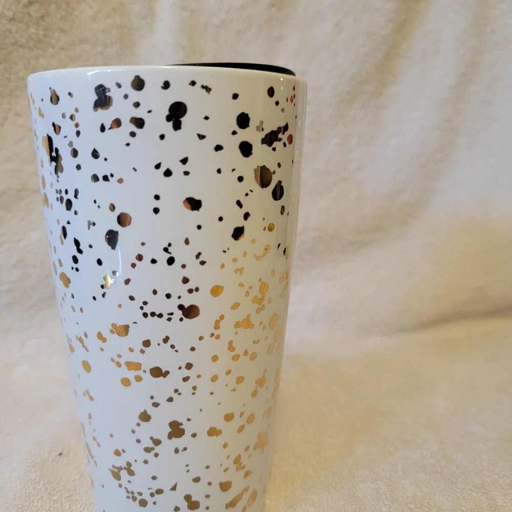 Starucks 2019 White/Gold speckies Mermaid‎ 12 fl oz Crematic Travel Coffee Mug